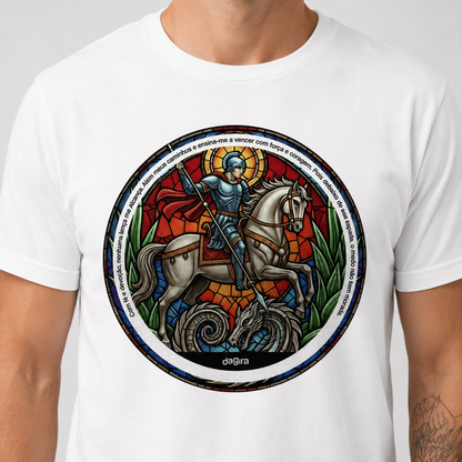 Camiseta Umbanda Ogum Vitral Algodão Premium | Dagira