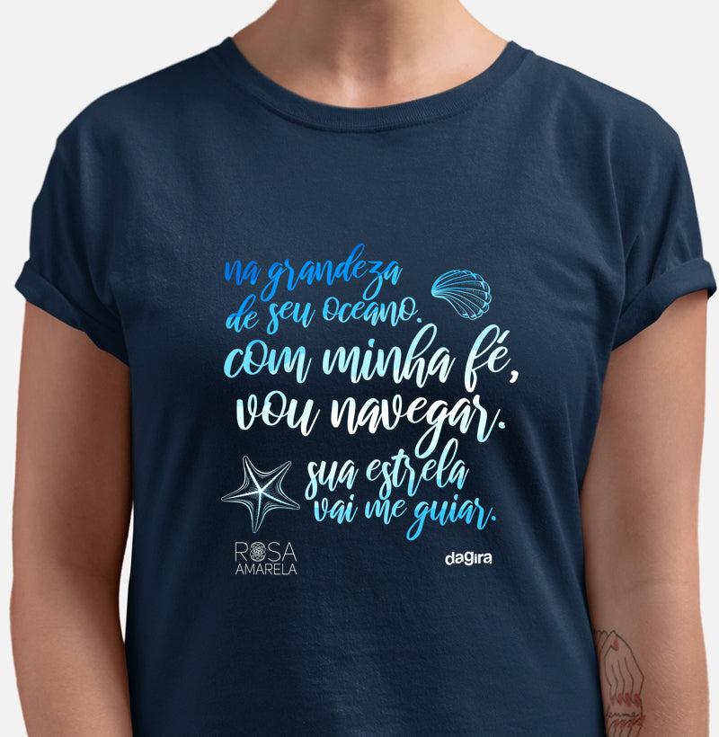 Camiseta Yemanjá Rosa Amarela | Dagira