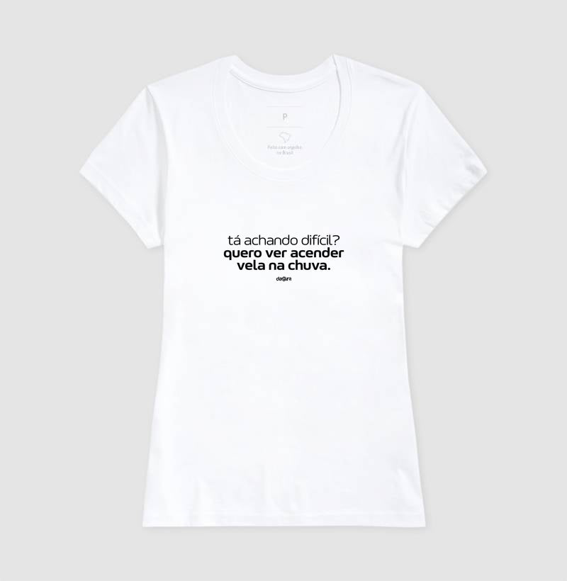 Camiseta Umbanda Acender Vela na Chuva | Dagira