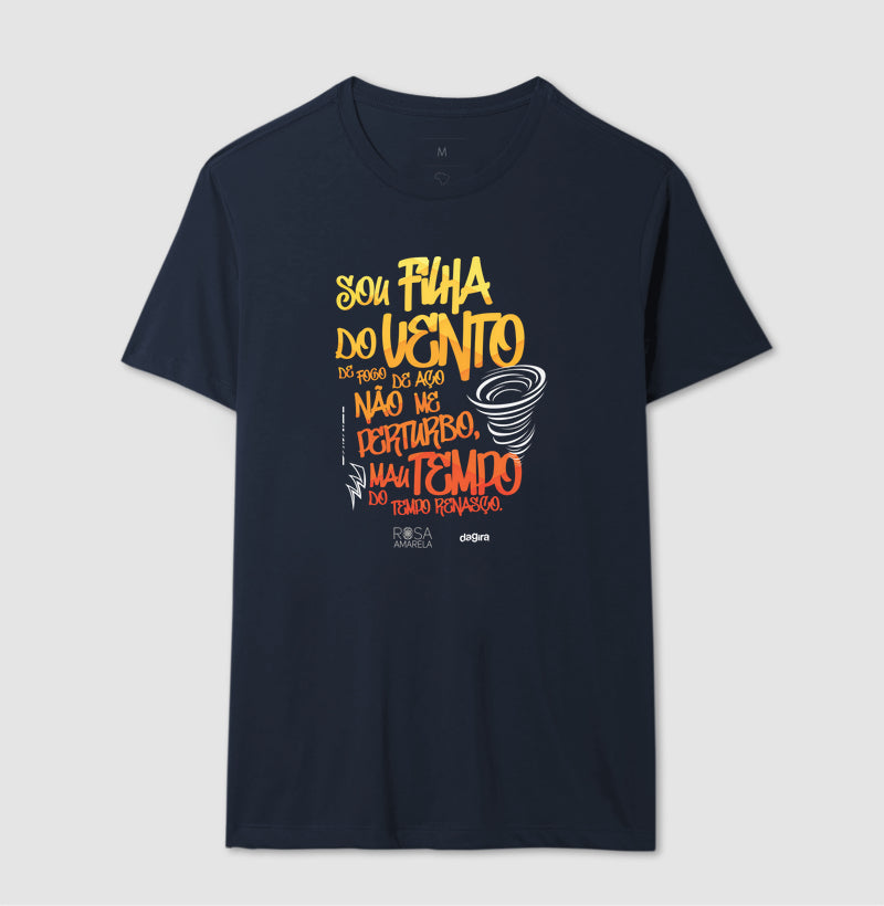 Camiseta Filha do Vento Rosa Amarela | Dagira