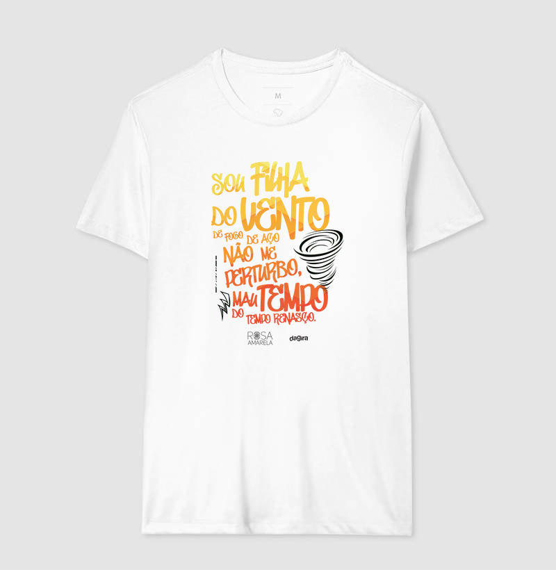 Camiseta Filha do Vento Rosa Amarela | Dagira
