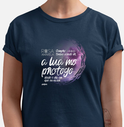 Camiseta Rosa Amarela A Lua Me Protege | Dagira