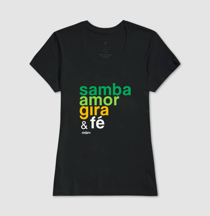 CAMISETA UMBANDA – Samba, amor, Gira e Fé