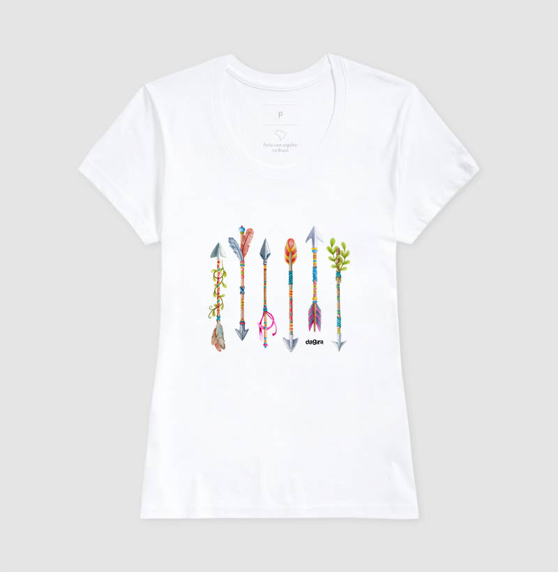 Camiseta Umbanda Flechas Sagradas Algodão | Dagira