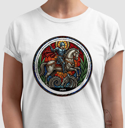 Camiseta Umbanda Ogum Vitral Algodão Premium | Dagira
