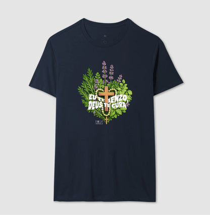 Camiseta Eu Te Benzo Deus Te Cura Algodão | Dagira
