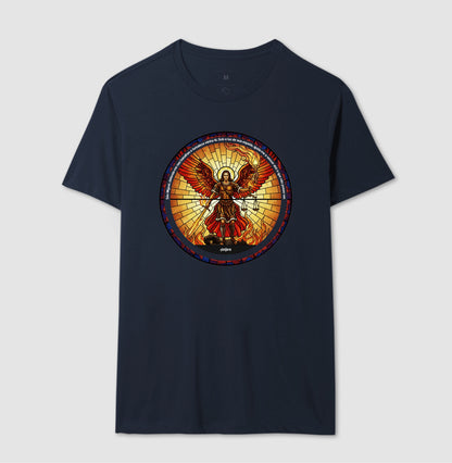 Camiseta São Miguel Arcanjo Vitral Algodão Premium | Dagira