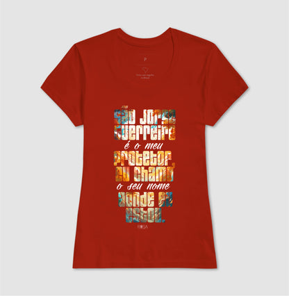 Camiseta São Jorge Guerreiro Estampa Frontal | Dagira
