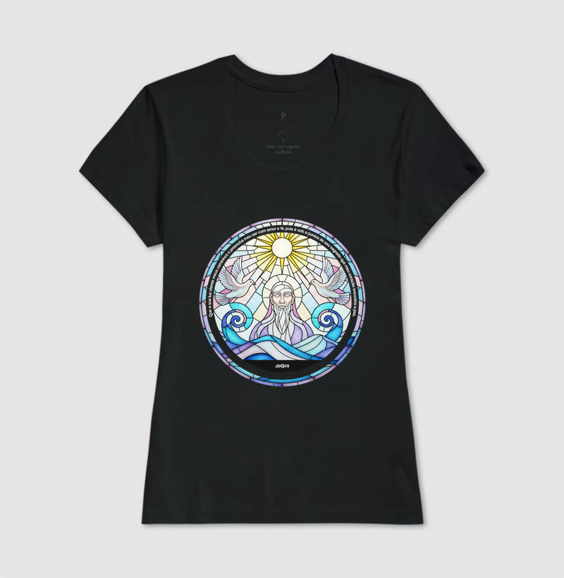 Camiseta Umbanda Oxalá Vitral Algodão Premium | Dagira