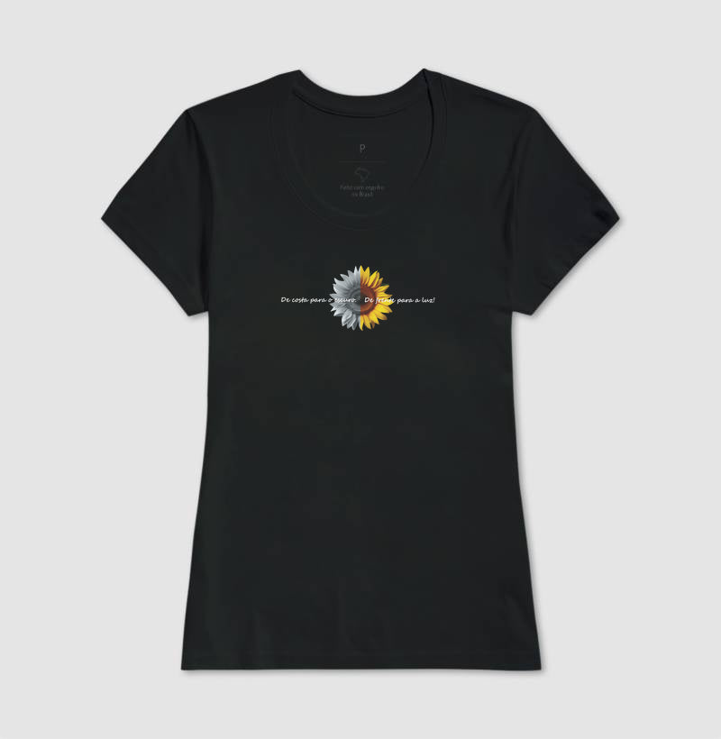 Camiseta Girassol De Frente Para a Luz | Dagira