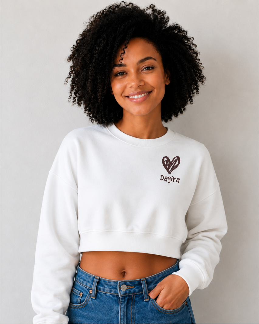 MOLETOM CROPPED SLIM HEART