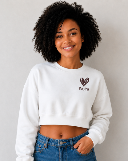 MOLETOM CROPPED SLIM HEART