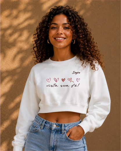 MOLETOM CROPPED 5 CORAÇÕES