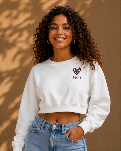 MOLETOM CROPPED SLIM HEART