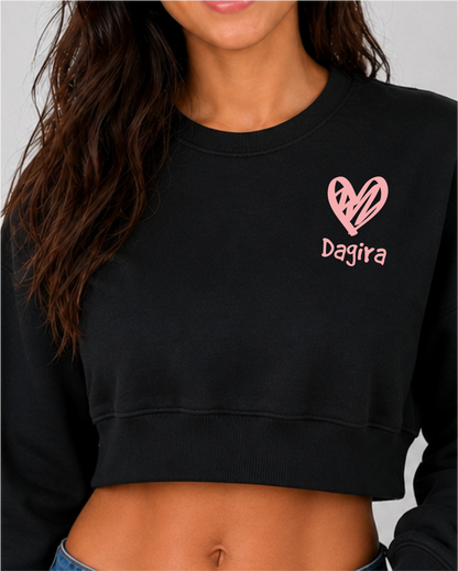MOLETOM CROPPED SLIM HEART