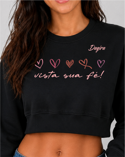 MOLETOM CROPPED 5 CORAÇÕES