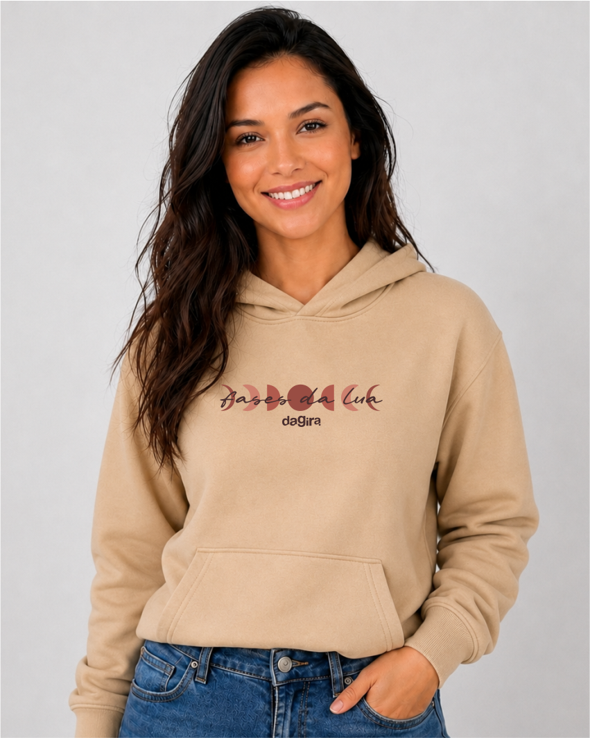 MOLETOM HOODIE SLIM FASES DA LUA