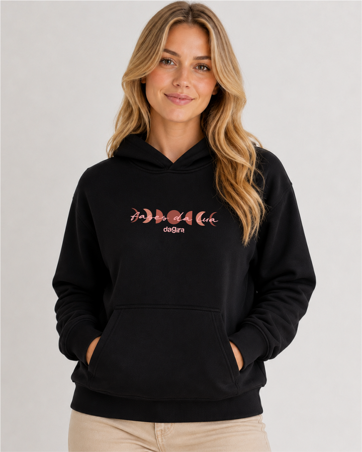 MOLETOM HOODIE SLIM FASES DA LUA