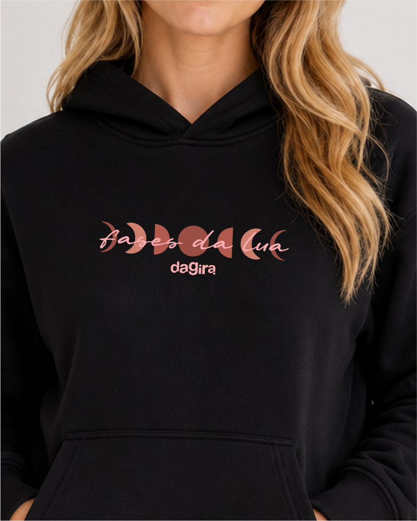 MOLETOM HOODIE SLIM FASES DA LUA