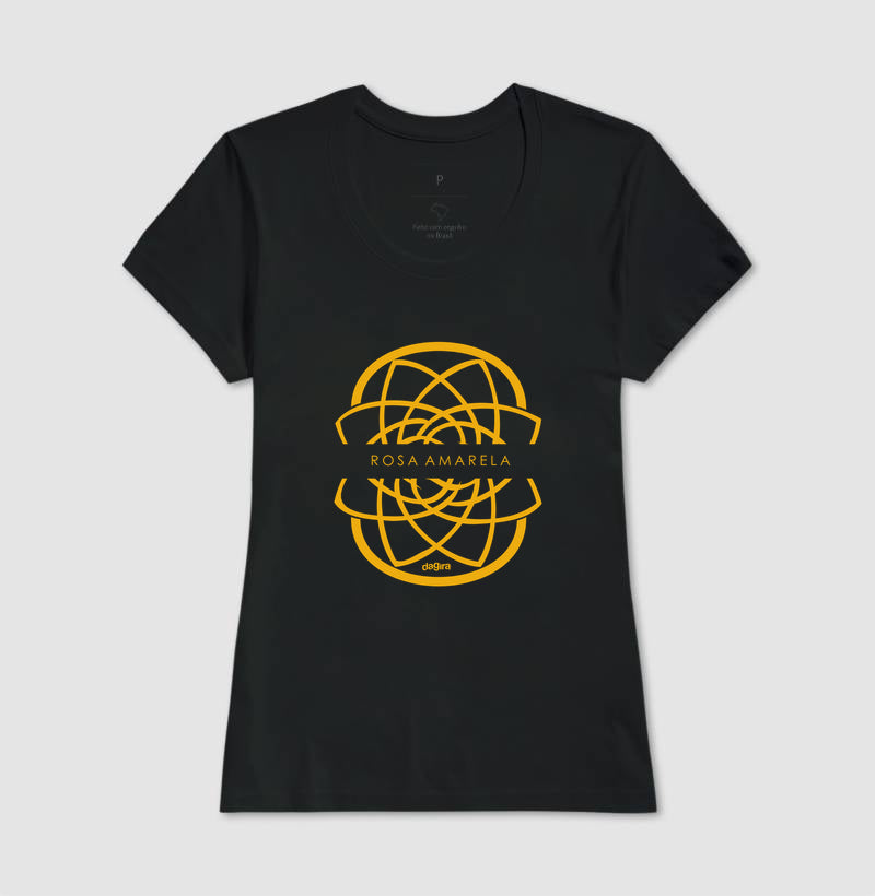 Camiseta Rosa Amarela Escudo | Dagira