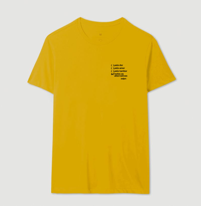 CAMISETA UMBANDA - POR AMOR, PELA DOR OU PELO TAMBOR