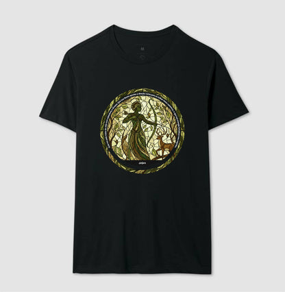 Camiseta Umbanda Oxóssi Vitral Algodão Premium | Dagira