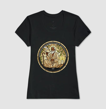 Camiseta Umbanda Preto-Velho Vitral Algodão | Dagira