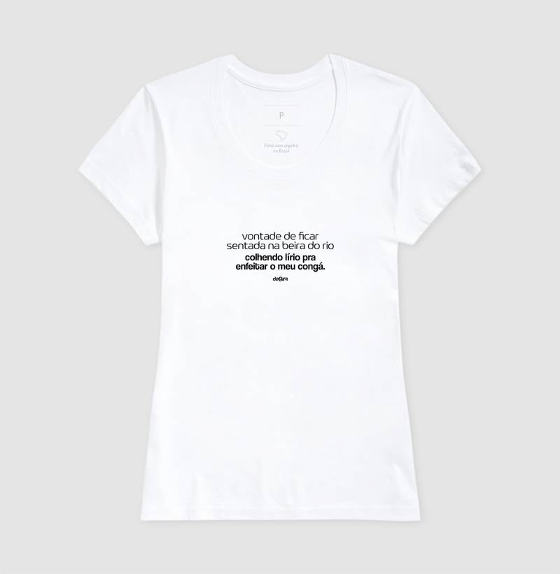 Camiseta Umbanda Colhendo Lírios Algodão | Dagira