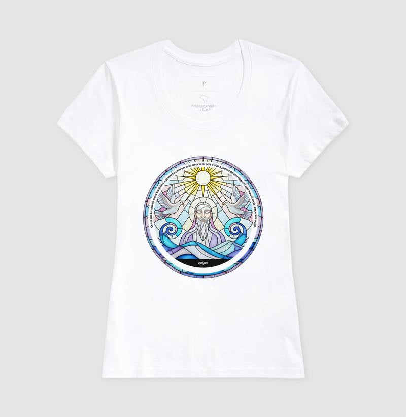 Camiseta Umbanda Oxalá Vitral Algodão Premium | Dagira