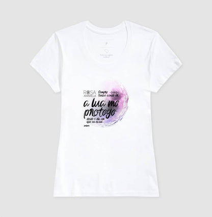Camiseta Rosa Amarela A Lua Me Protege | Dagira