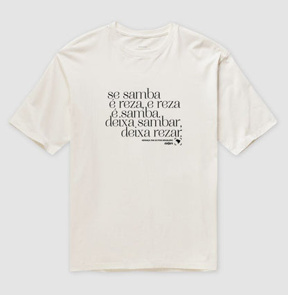 Camiseta Sambar e Rezar Oversized Unissex | Dagira