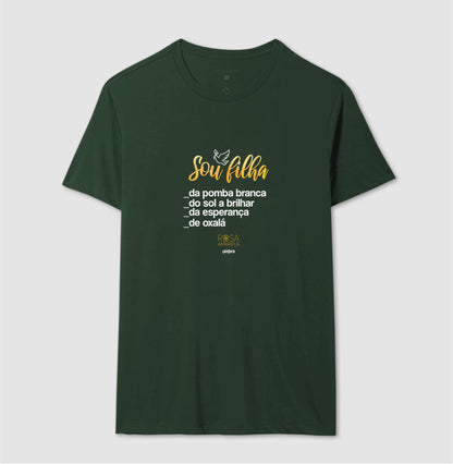 Camiseta Sou Filha de Oxalá Rosa Amarela | Dagira