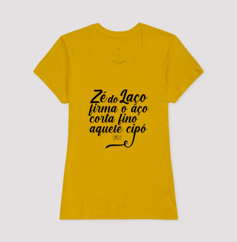 Camiseta Umbanda Zé do Laço Rosa Amarela | Dagira