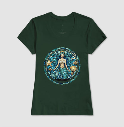 Camiseta Umbanda Iemanjá Sereia Vitral | Dagira