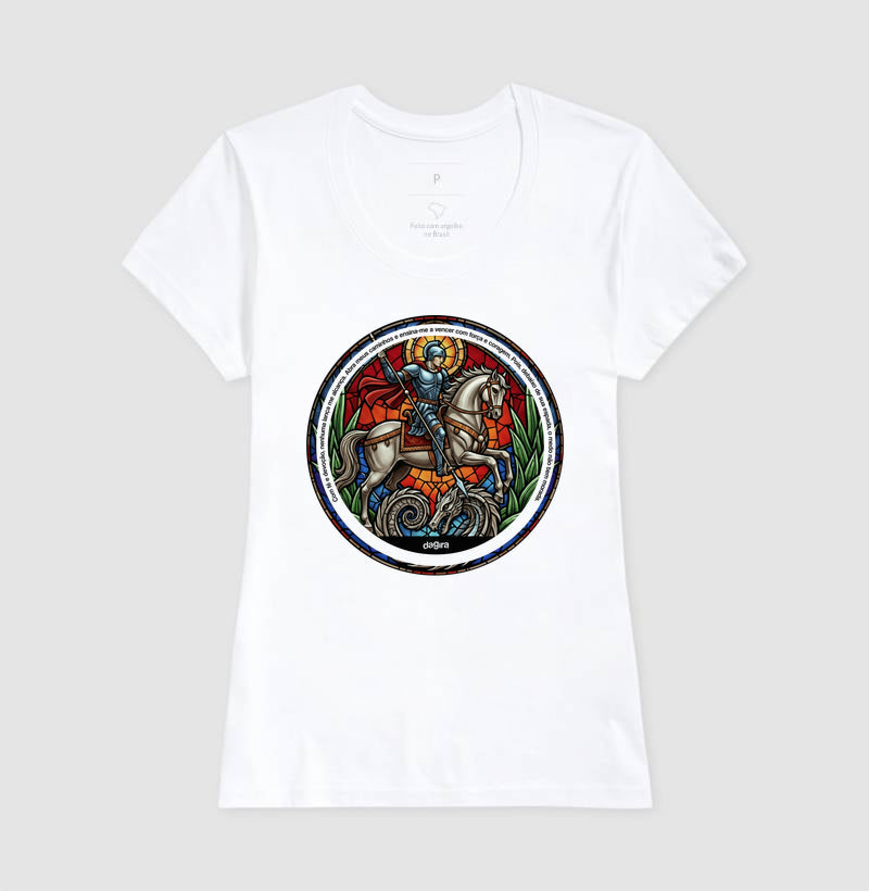 Camiseta Umbanda Ogum Vitral Algodão Premium | Dagira