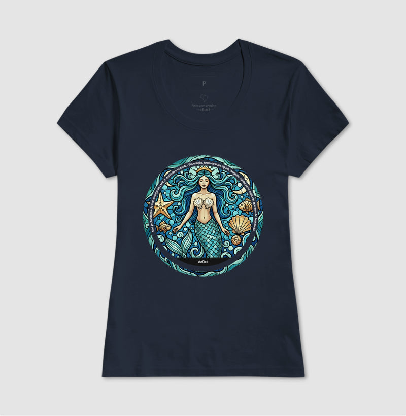 Camiseta Umbanda Iemanjá Sereia Vitral | Dagira