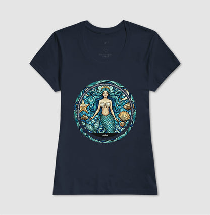 Camiseta Umbanda Iemanjá Sereia Vitral | Dagira